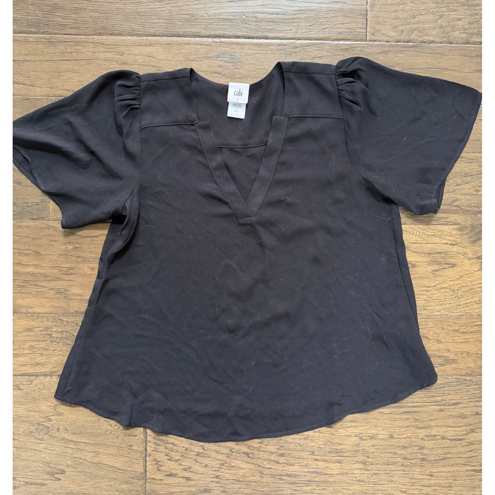 NWOT Cabi‎ Black V-Neck Blouse- Size S Minimalist
